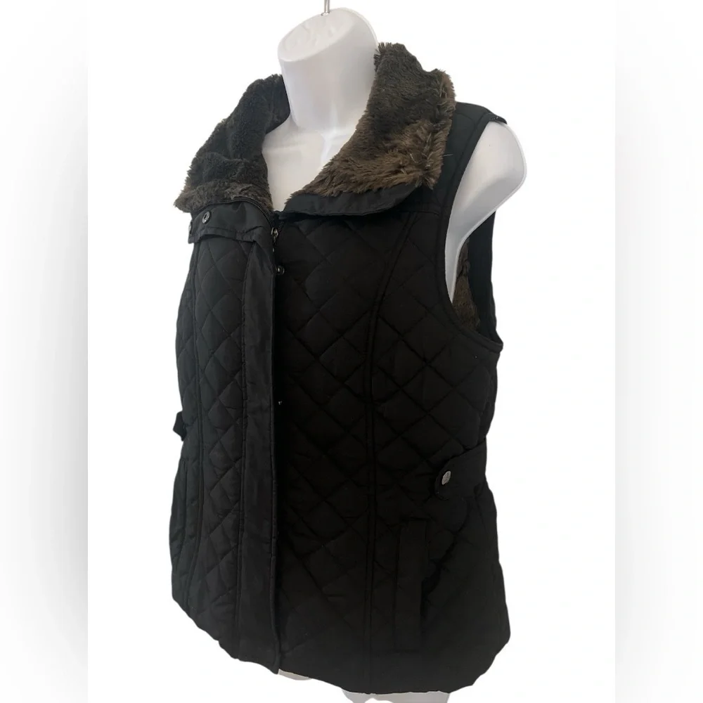 Weatherproof Women's Black Quilted Vest.Sz/S.
